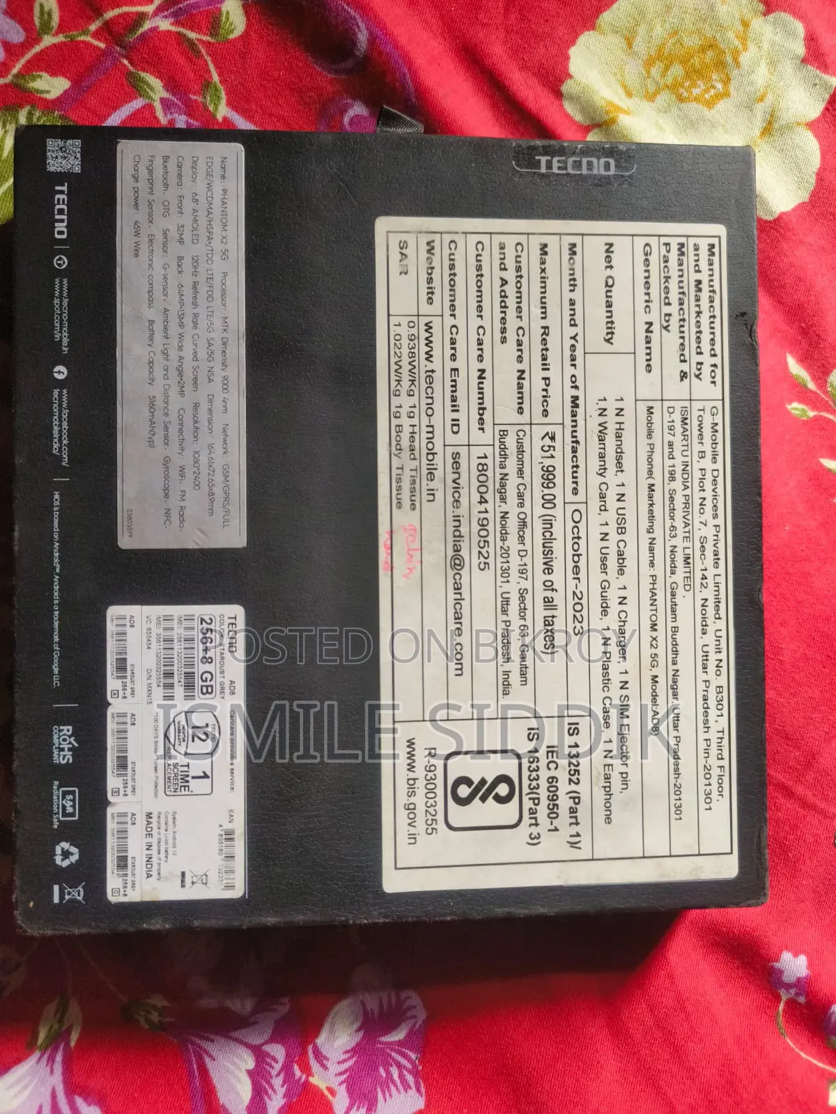 Tecno Phantom X2 5G 256 GB Black