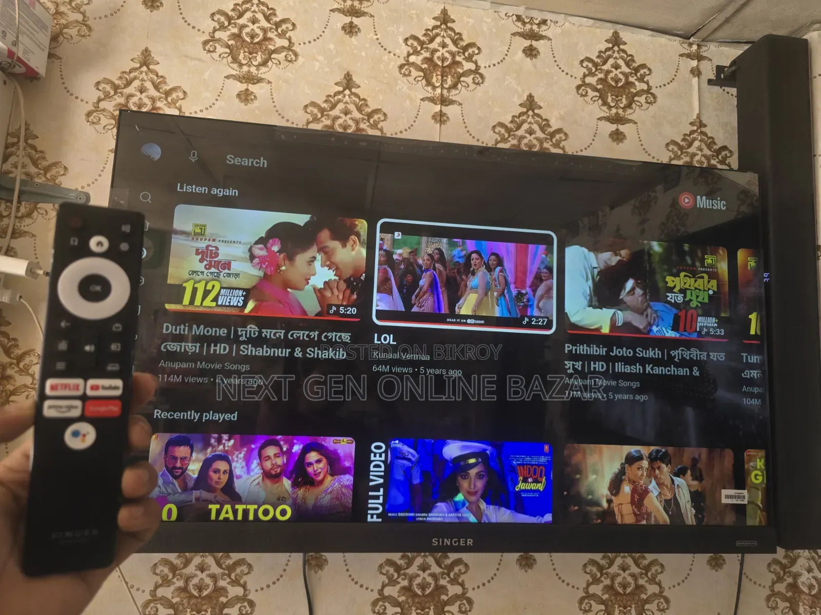 Singer 50" Voice Control TV (Borderless) 1 Year Warranty