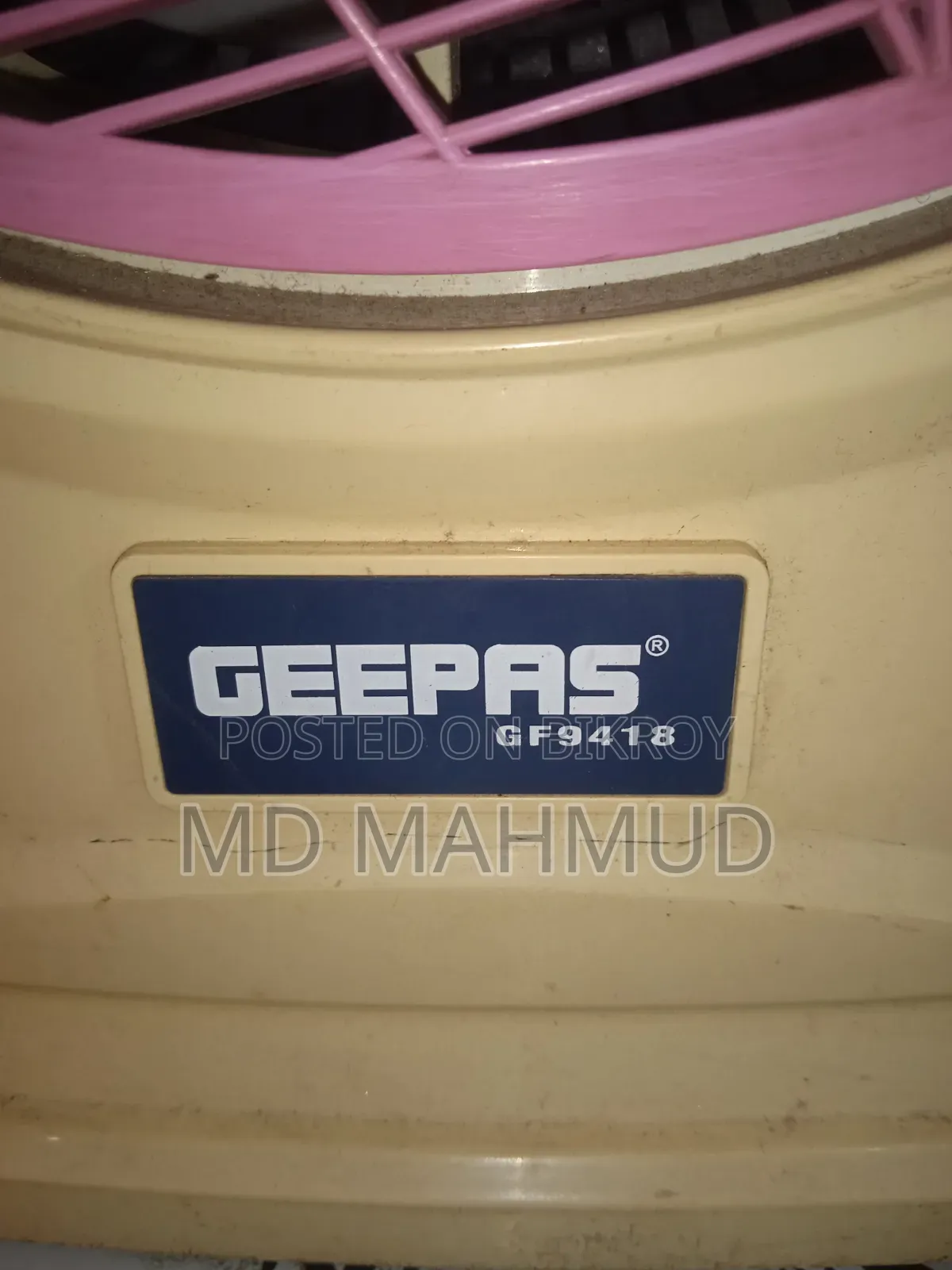Malaysia Geepas charging fan with new battery 7 hours backup for sale