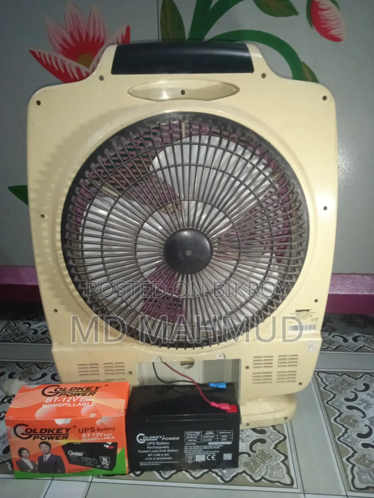 Malaysia Geepas charging fan with new battery 7 hours backup for sale
