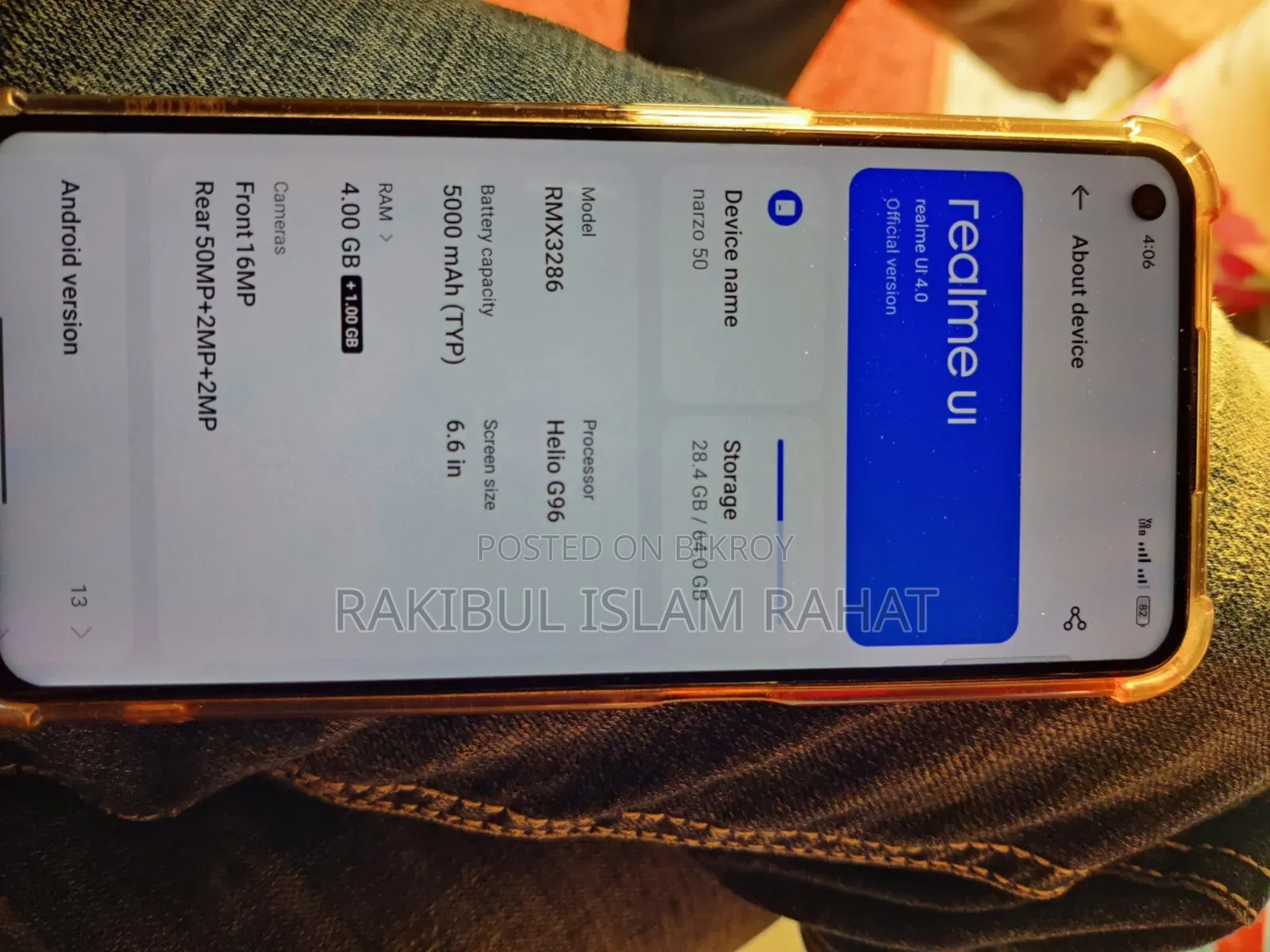 Realme Narzo 50 64 GB Blue