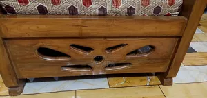 Teak Wood 2+2+1 Five Seater Sofa