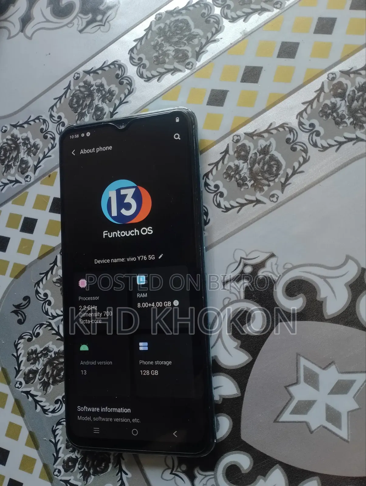 Vivo Y76 5G 128 GB Blue