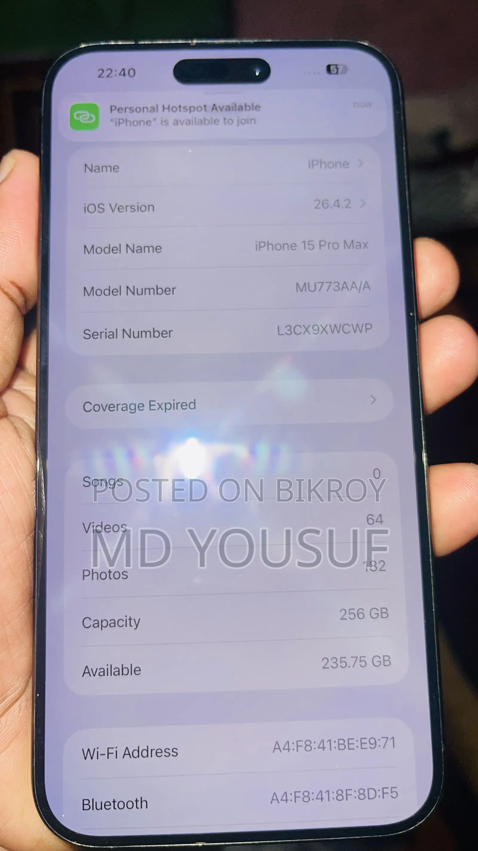 Apple iPhone 15 Pro Max 256 GB Black