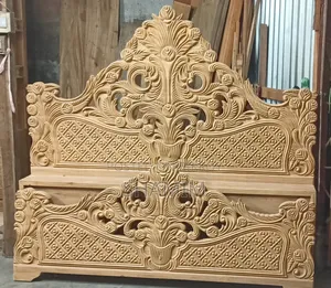 Teak Wood 6/7 Feet Royal Bed