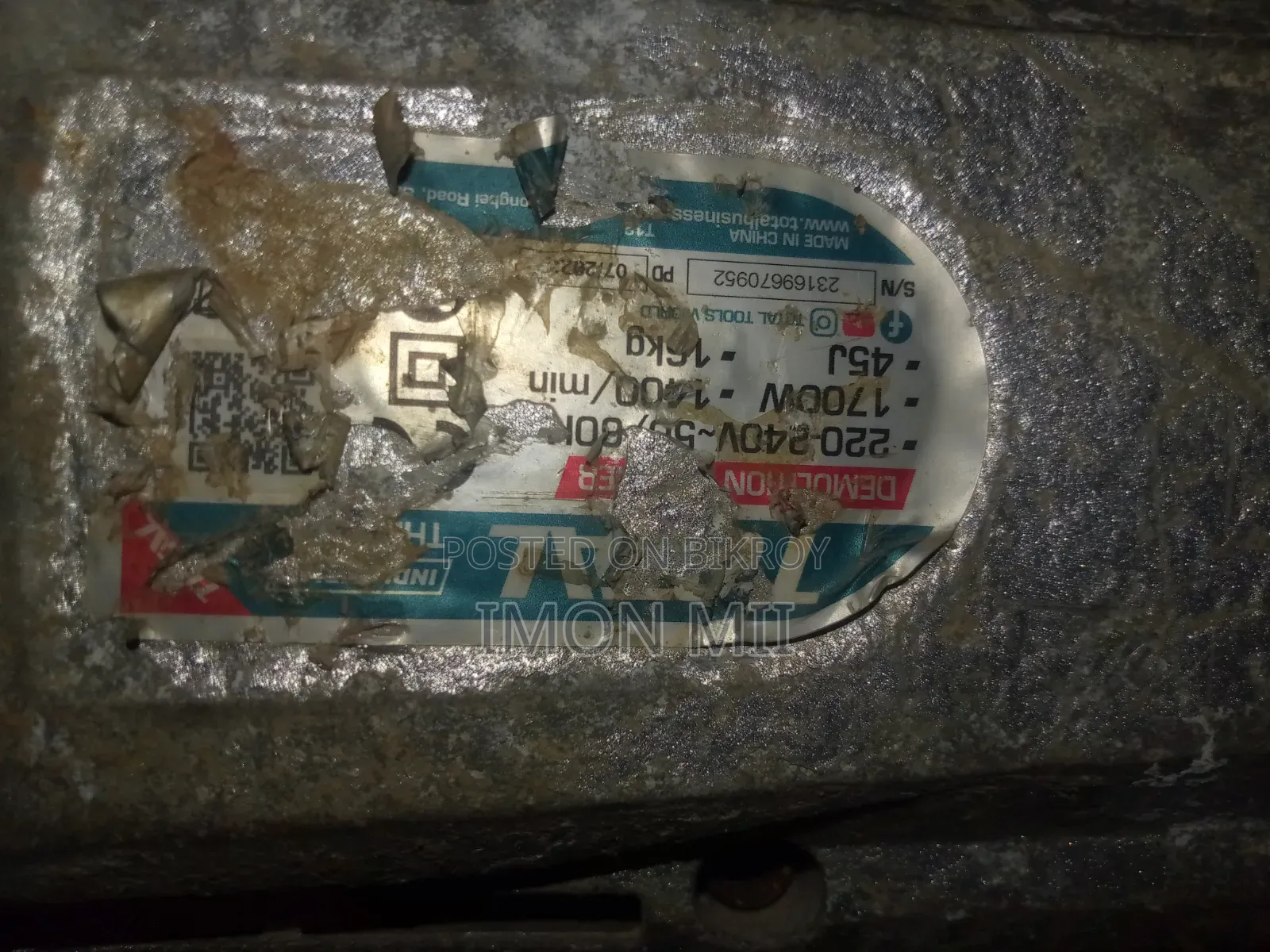Total Demolition Hammer, Concrete Breaker, Breaking Machine