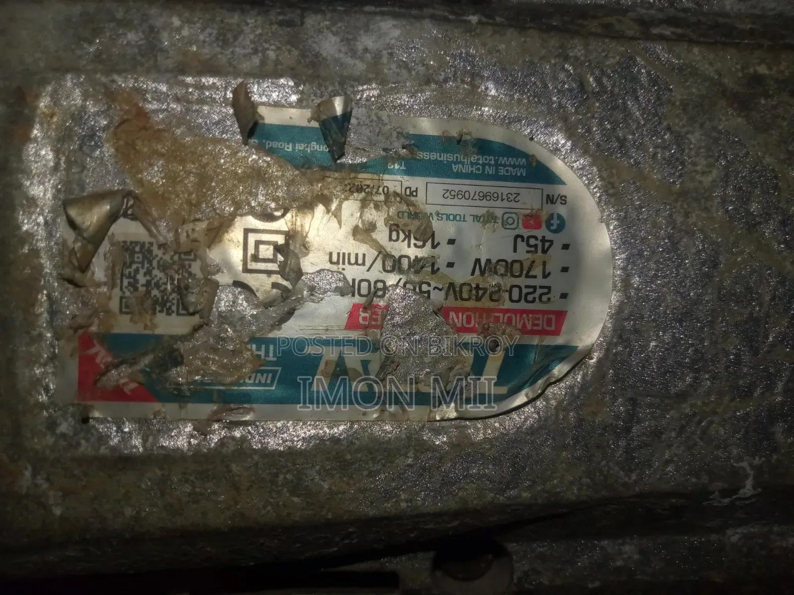 Total Demolition Hammer, Concrete Breaker, Breaking Machine