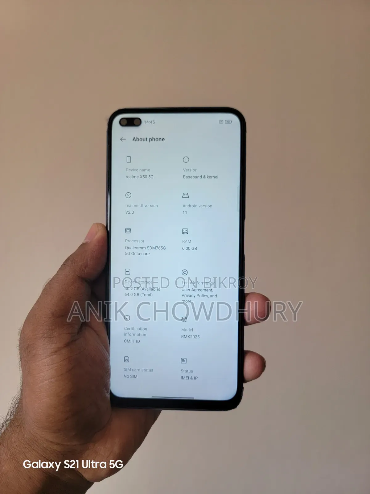 Realme X50 5G 128 GB Silver