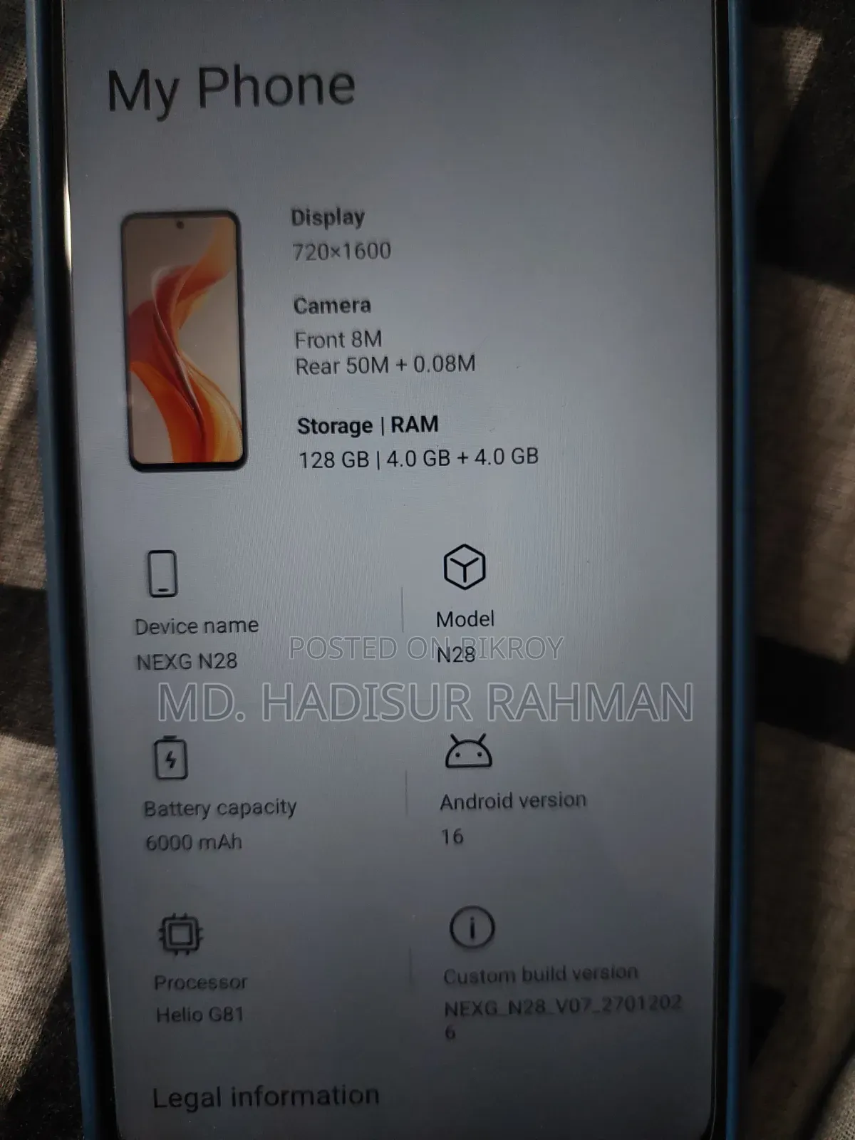 Walton NEXG N28 256 GB Blue
