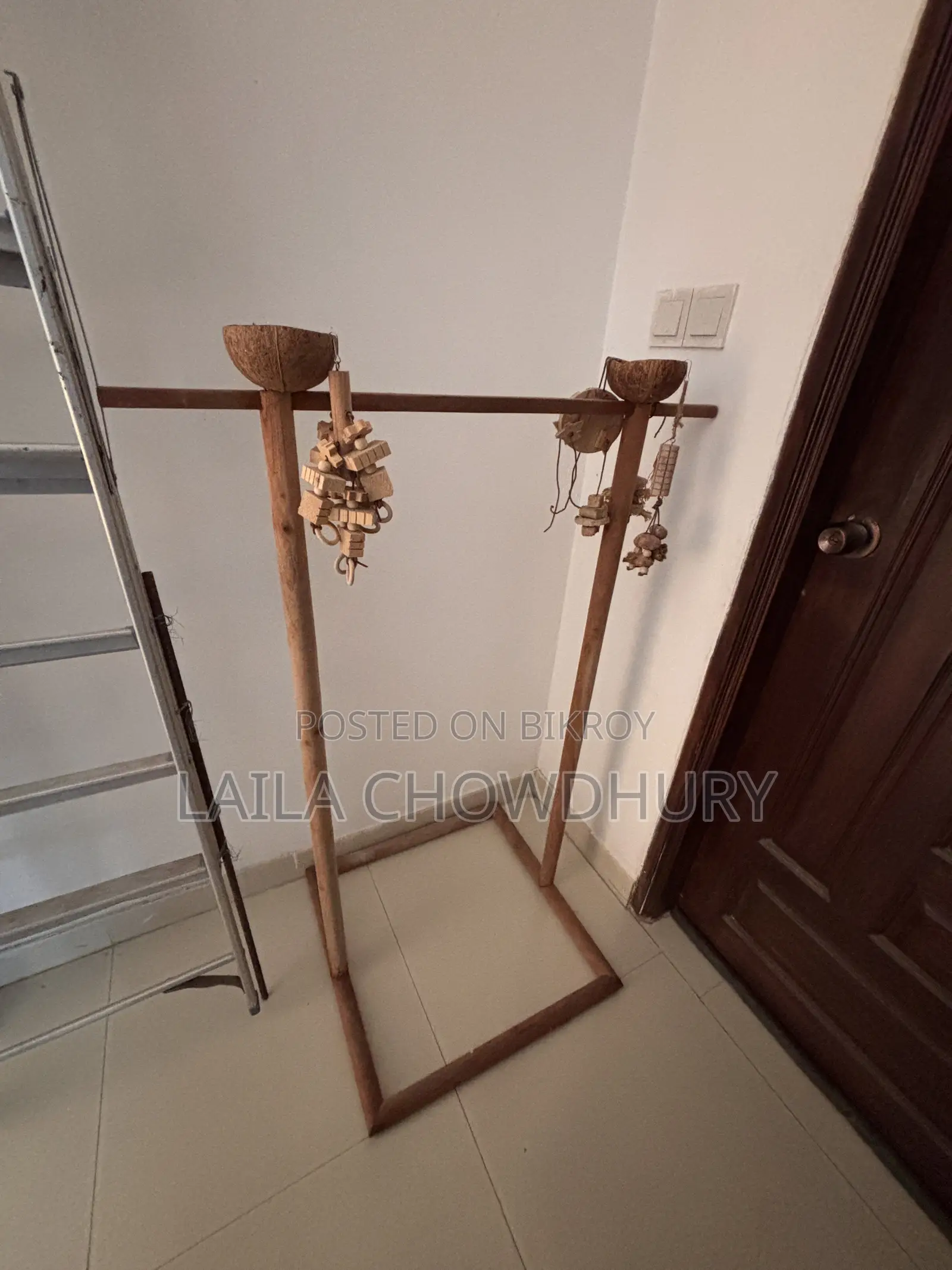 Wooden Bird Stand