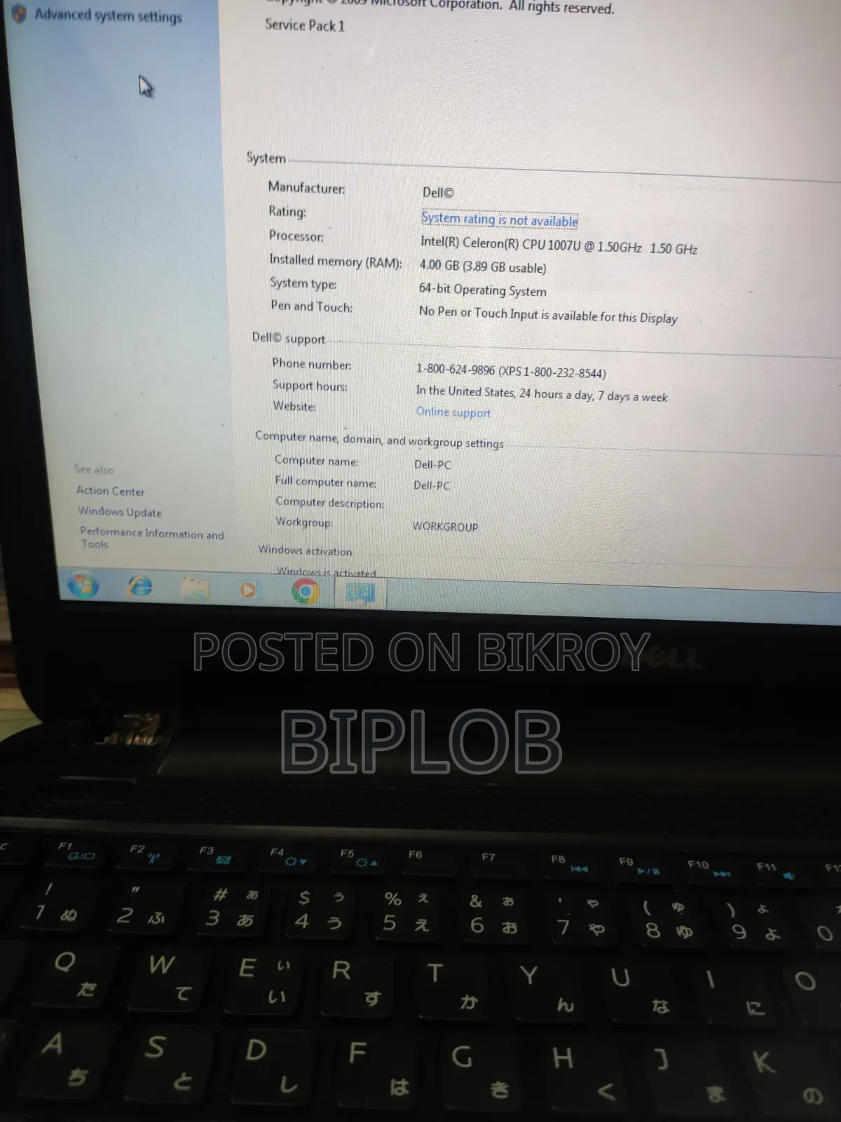 Laptop Dell Inspiron 15 3521 4GB Intel Celeron HDD 500GB
