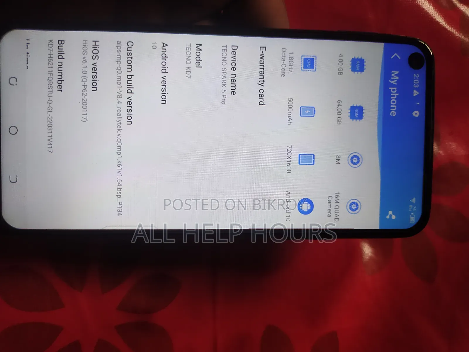 Tecno Spark 5 Pro 64 GB Blue