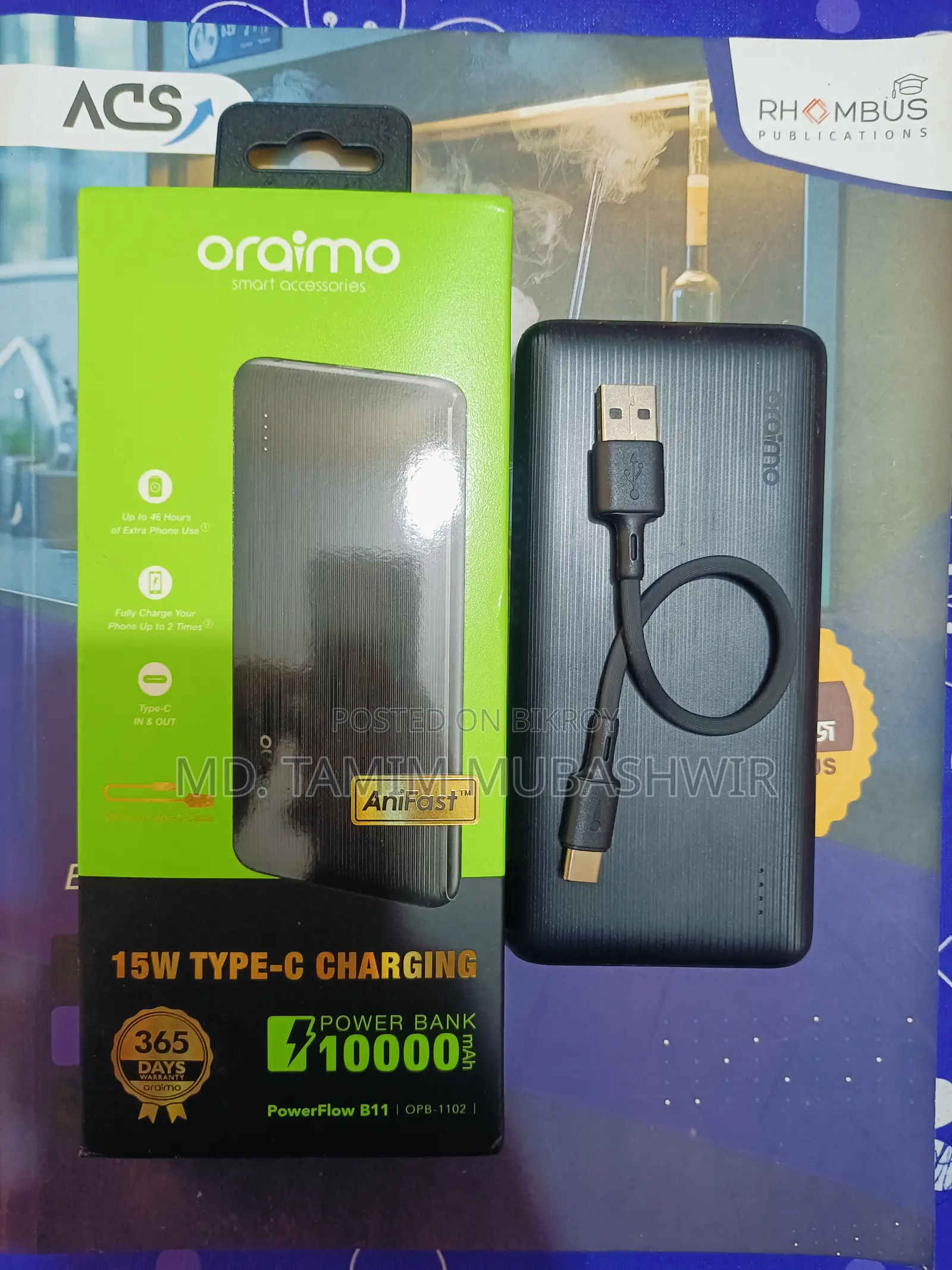 Oraimo Powerflow B11 10000mah 15wpower Bank