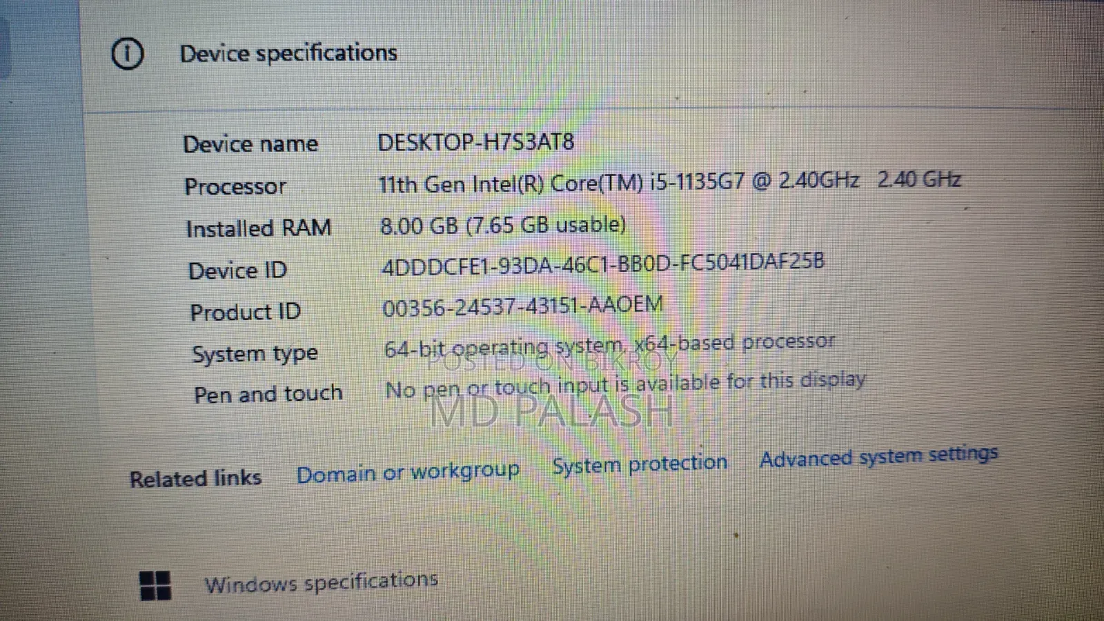 Laptop HP 15s 8GB Intel Core I5 SSD 512GB