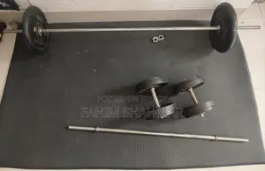Gym Equipment (Dumbbell, Barbell, Mini Stepper, Rubber Mat)