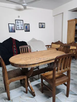 ৪ চেয়ারসহ সেগুন কাঠের ডাইনিং টেবিল