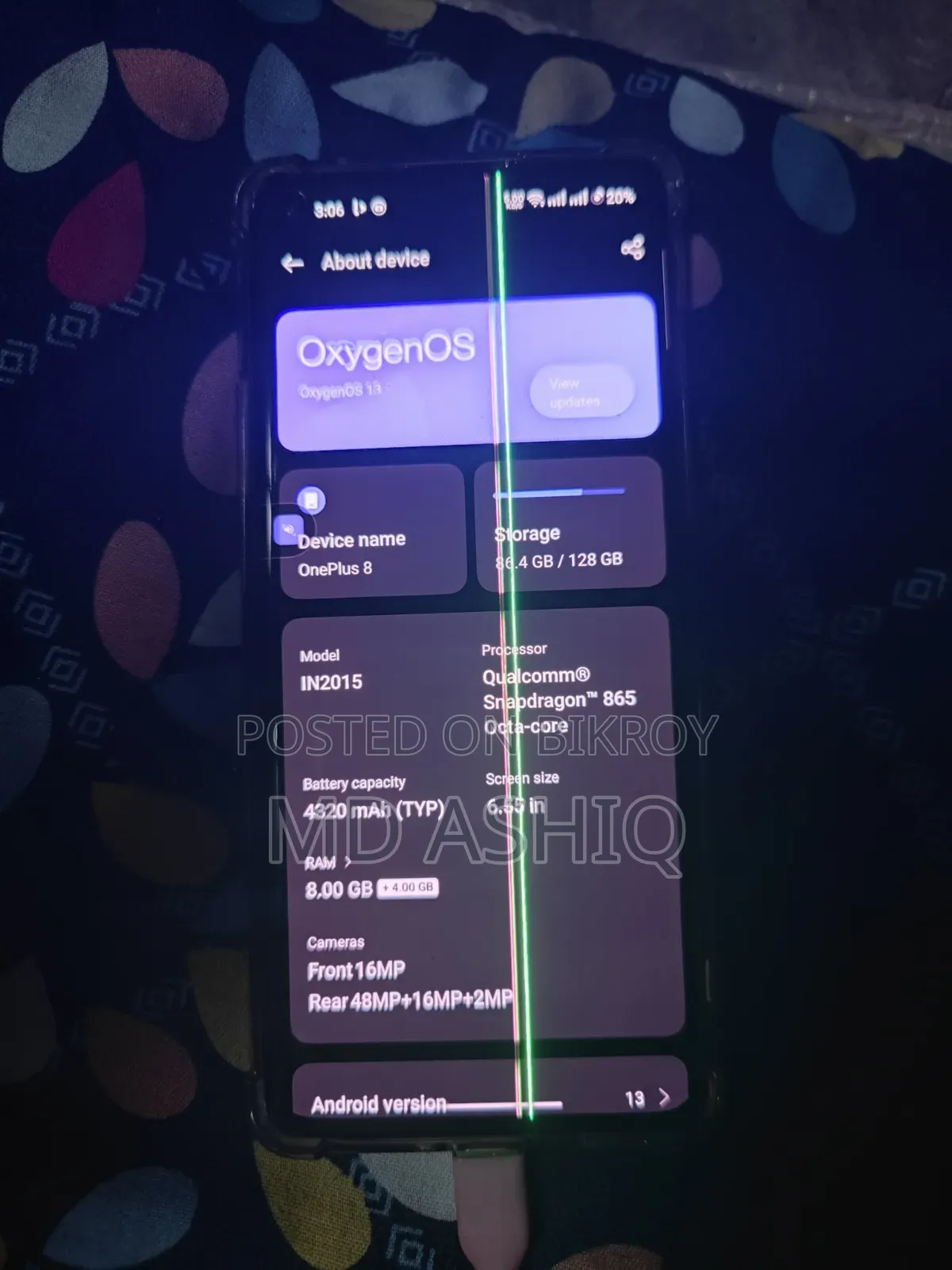 OnePlus 8 5G UW (Verizon) 128 GB Black