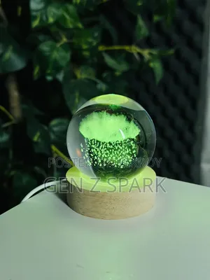 3D Crystal Ball - Galaxy (7 Color Base)