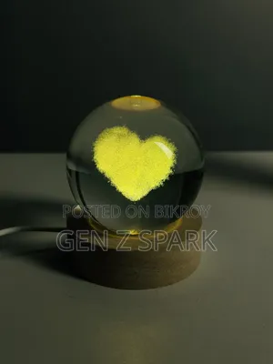 3D Crystal Ball - Galaxy (7 Color Base)