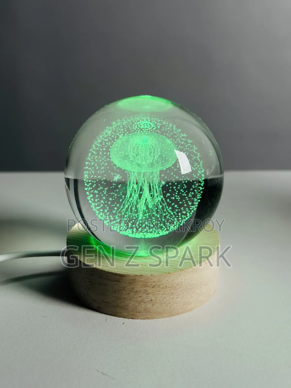 3D Crystal Ball - Galaxy (7 Color Base)