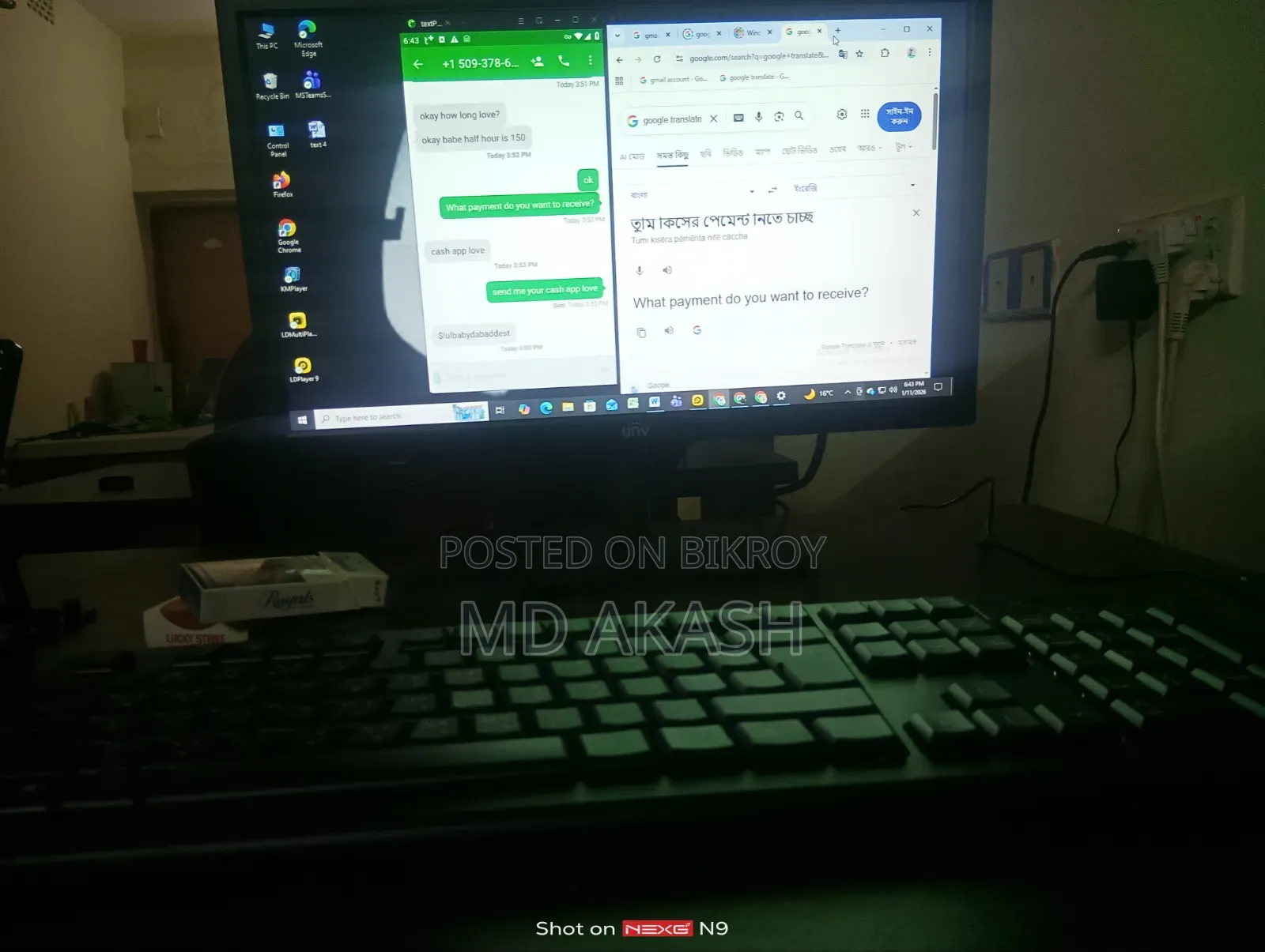 Desktop Computer 8GB Intel Core i5 SSD 256GB