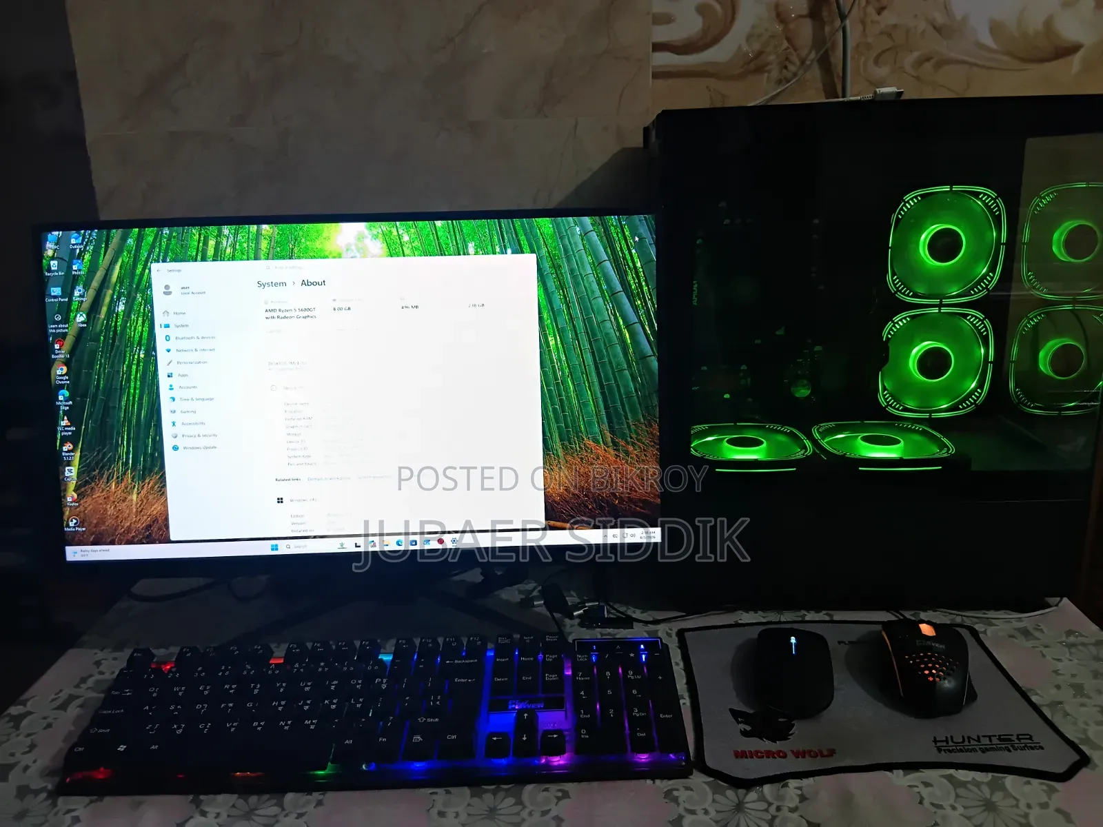 Desktop Computer 8GB AMD Ryzen 5 SSD 256GB