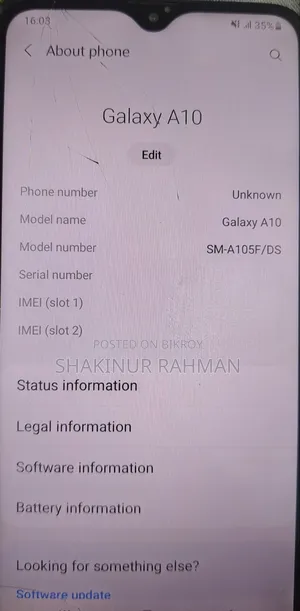 Samsung A10 32 GB Blue