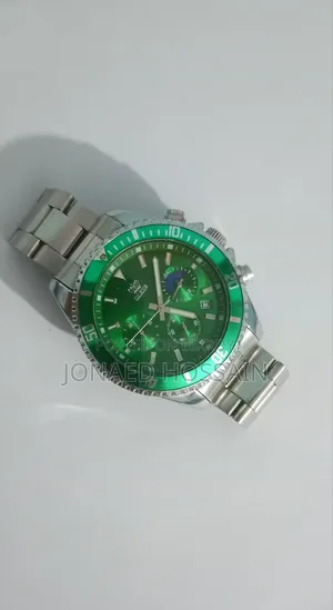 Olevs লাক্সারি এমারেল্ড গ্রিন ক্রোনোগ্রাফ ঘড়ি