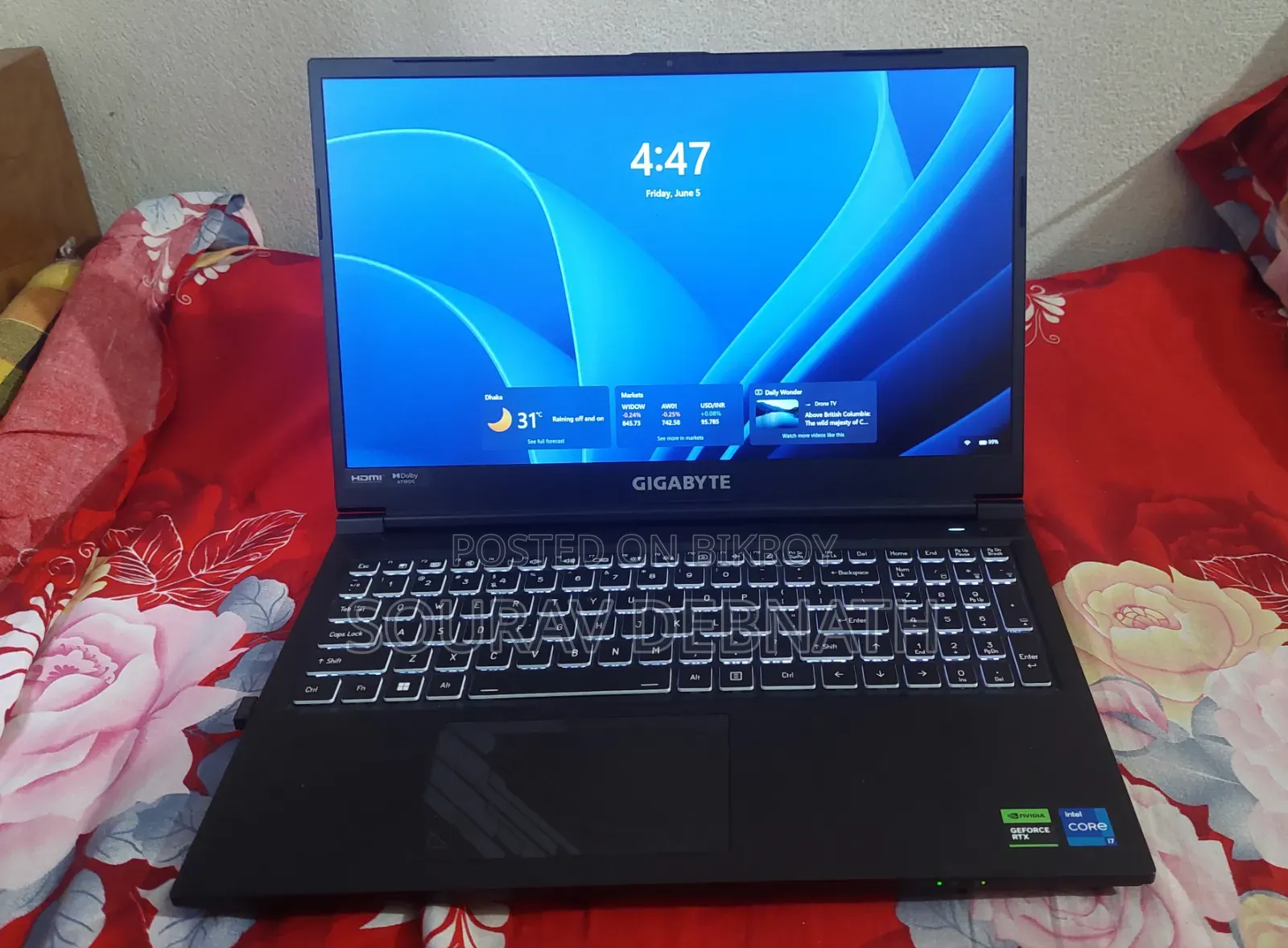 Laptop Gigabyte 16GB Intel Core I7 SSD 1T