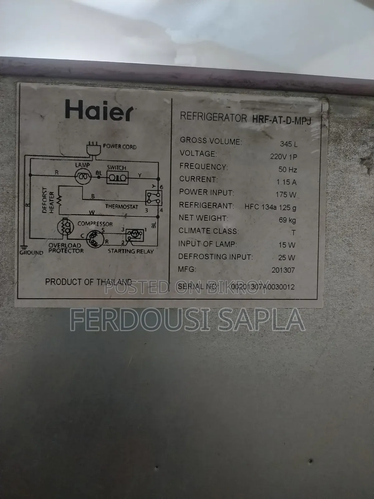 Haier Refrigerator HRF-at-D-MPJ