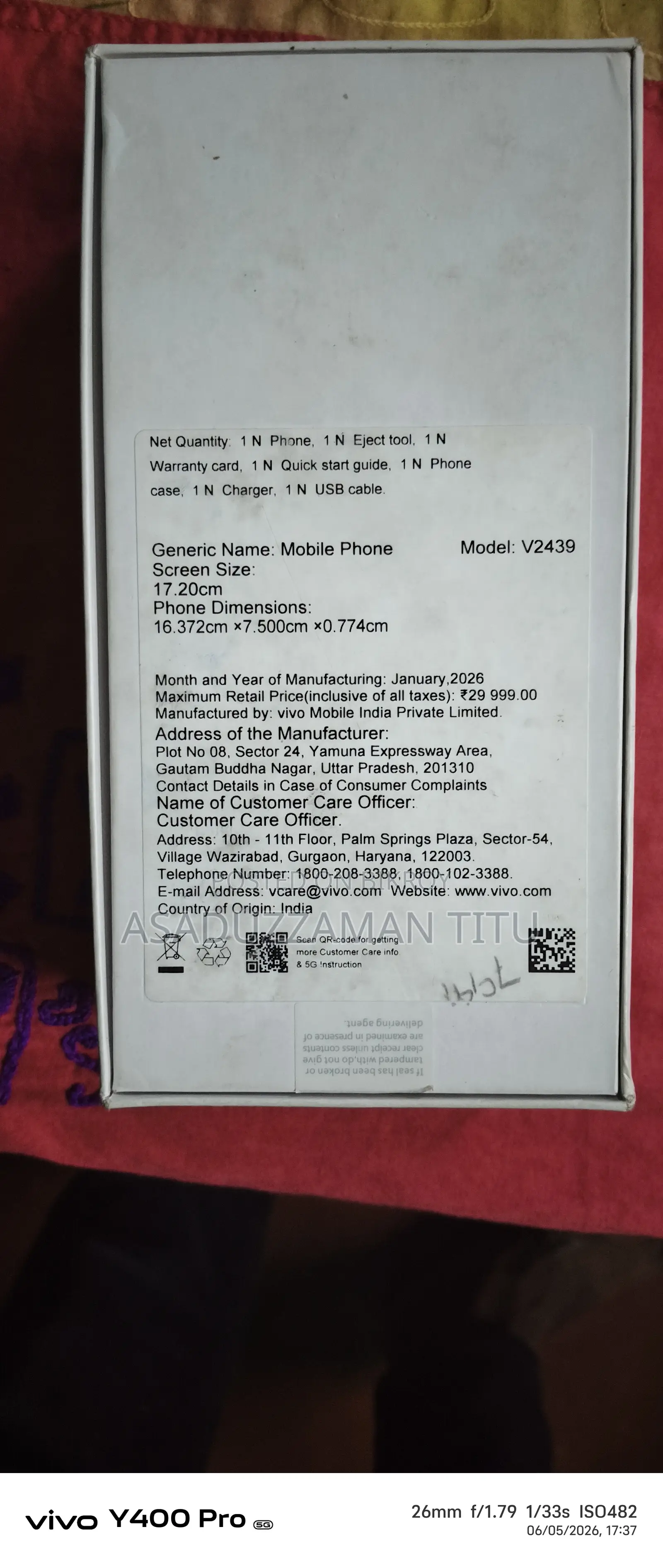 Vivo Y400 Pro 128 GB White