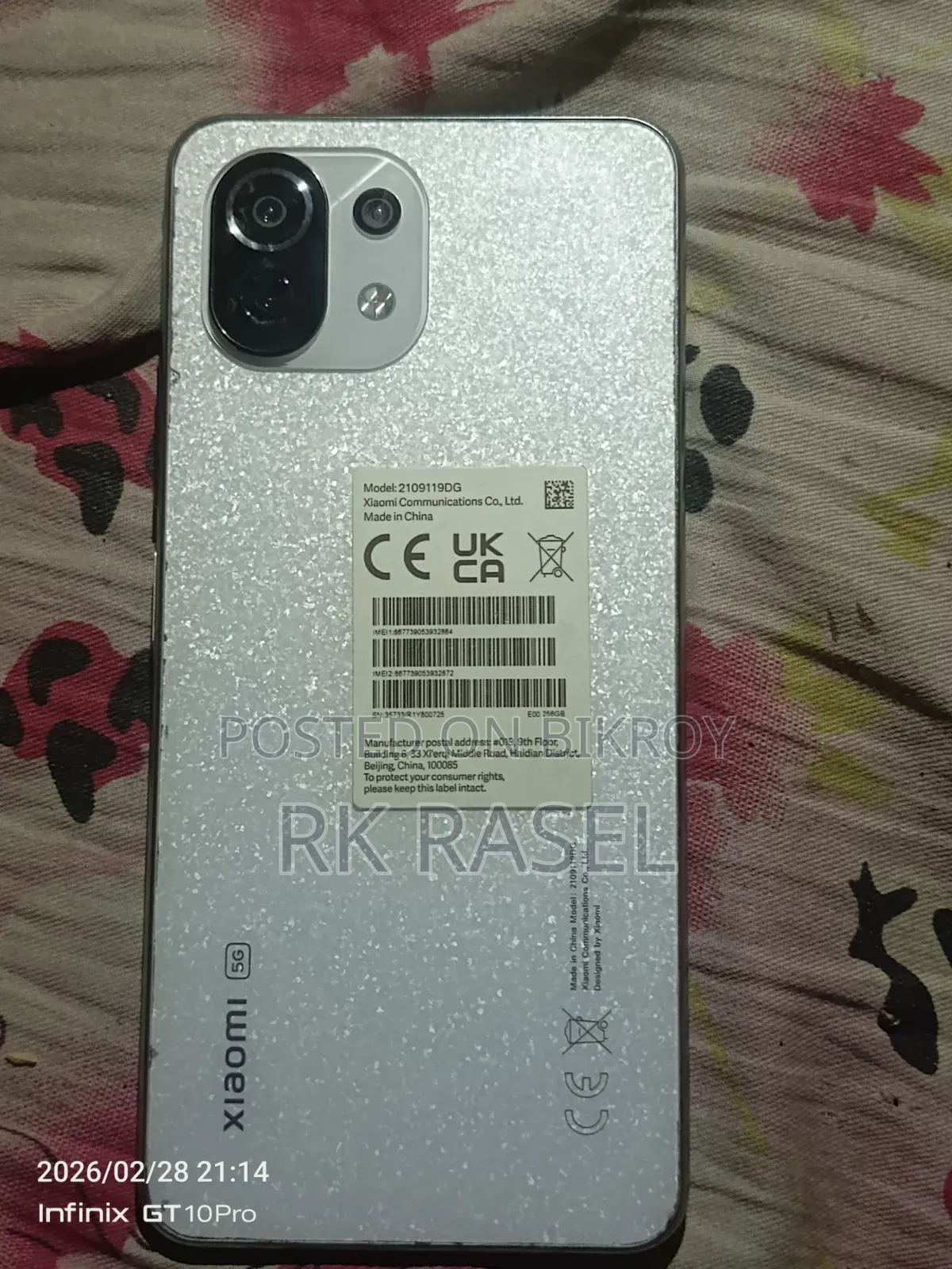 Xiaomi 11 Lite 5G NE 256 GB White
