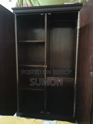 2 Door Malaysian Oak Almira (Height 80 x Width 41 x Depth 17.5)