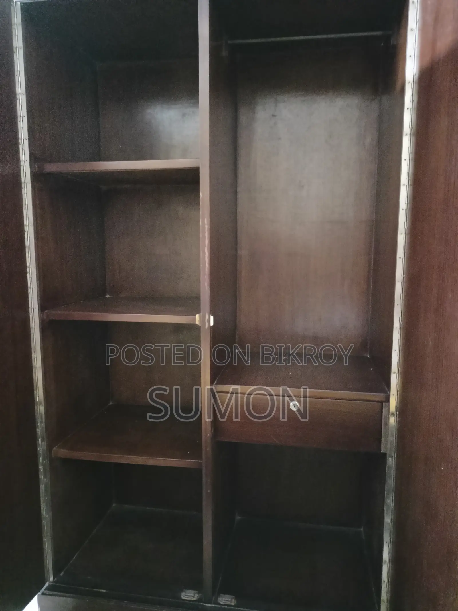 2 Door Malaysian Oak Almira (Height 80 x Width 41 x Depth 17.5)