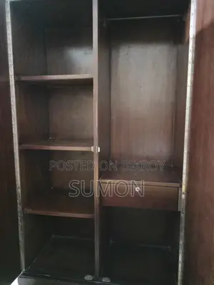 2 Door Malaysian Oak Almira (Height 80 x Width 41 x Depth 17.5)