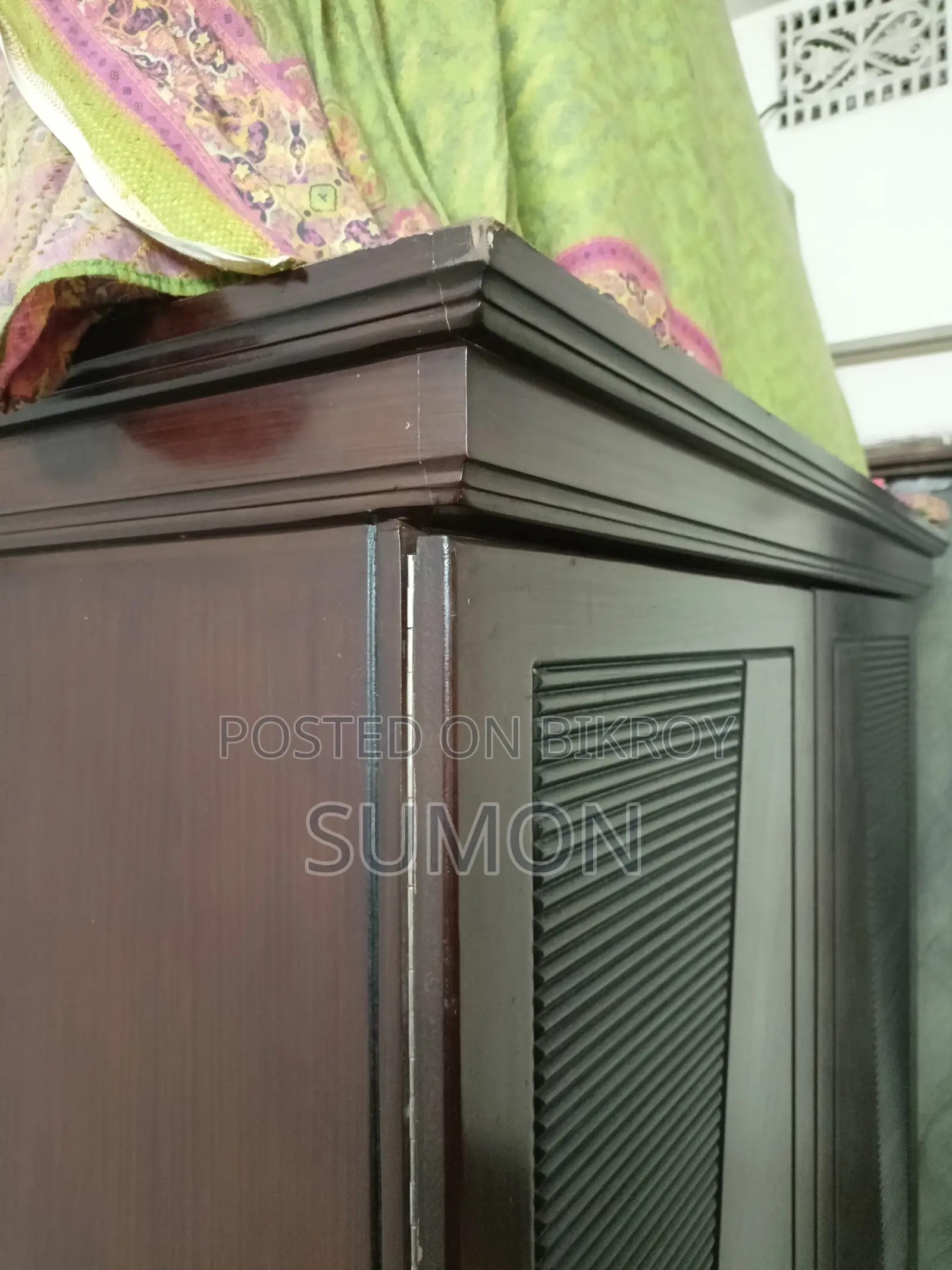 2 Door Malaysian Oak Almira (Height 80 x Width 41 x Depth 17.5)