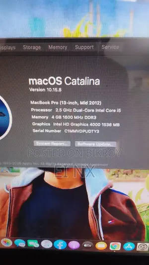 Laptop Apple MacBook 2012 4GB Intel Core i5 HDD 500GB