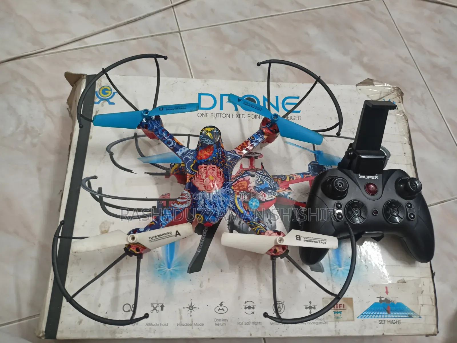 Wifi Camera Drone With Remote | Battery Change Required | Box Included