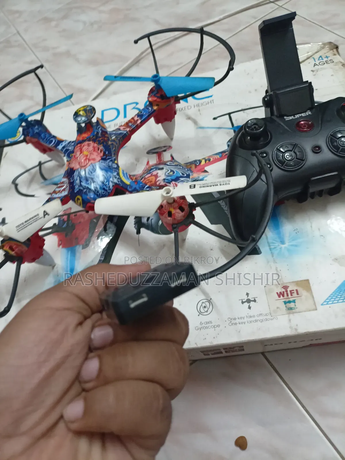 Wifi Camera Drone With Remote | Battery Change Required | Box Included