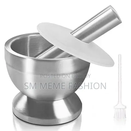 Stainless Steel Medium Size Mortar and Pestle Set Best Price in BD