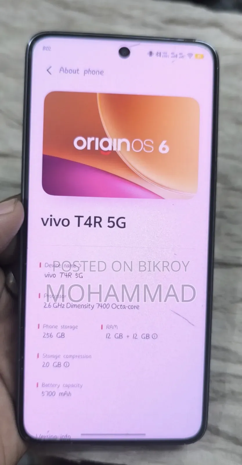 Vivo T4R 256 GB White