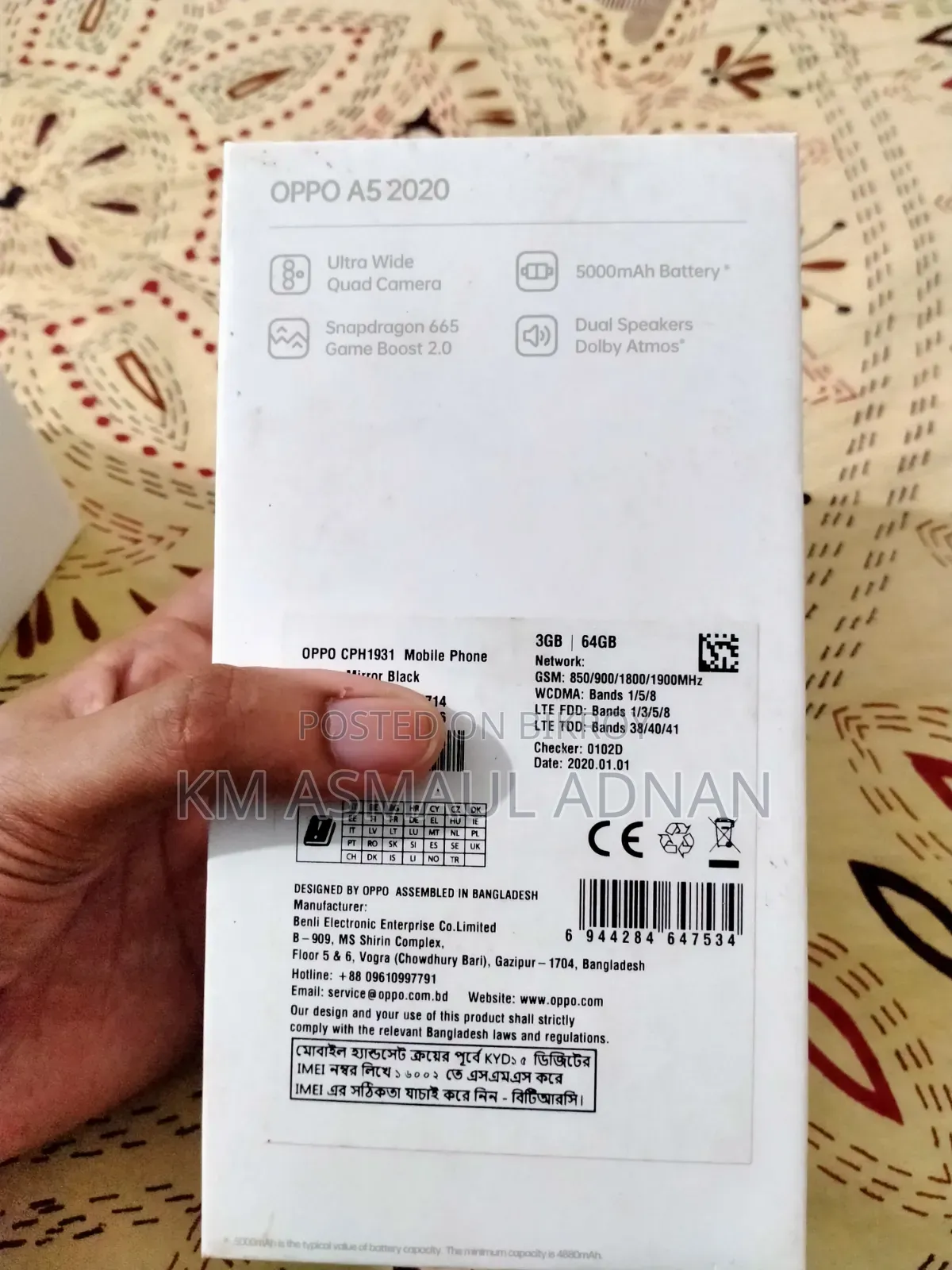 Oppo A5 64 GB Black