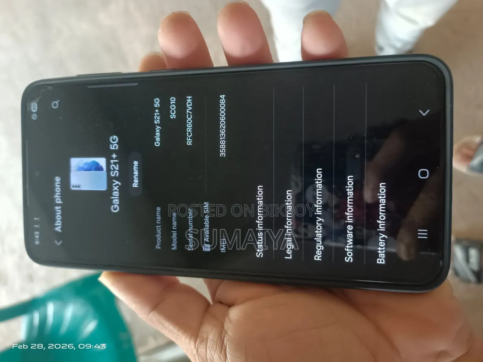 Samsung Galaxy S21+ 5G 256 GB Gold