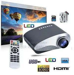 Mini Projector Model: Rd-802b 160 Lumens Direct TV, HDMI, AV, VGA
