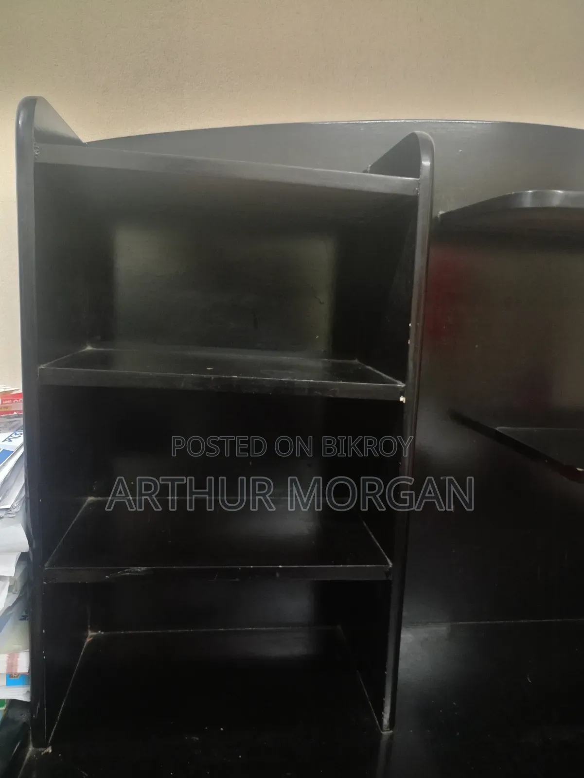 Study Table With Bookshelf and Drawers 'রেড ওয়াইন কালারের পড়ার টেবিল