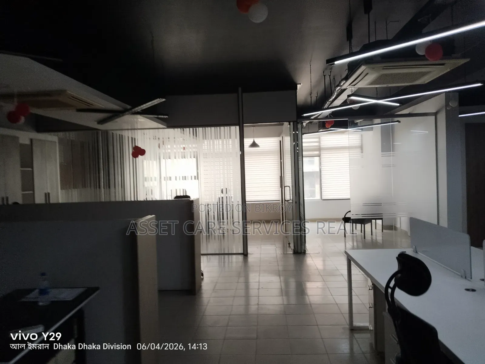 Commercial space for rent with full furniture