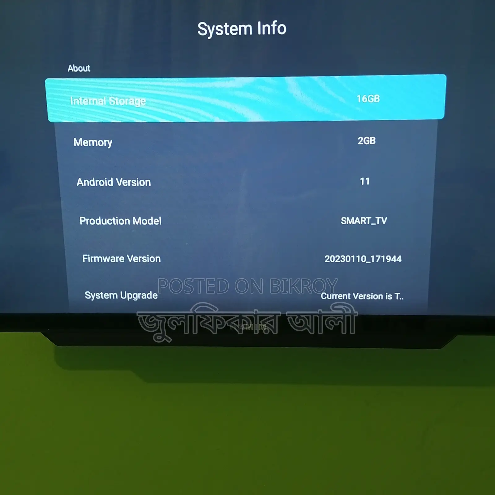 A 32-inch Smart Android TV for sale