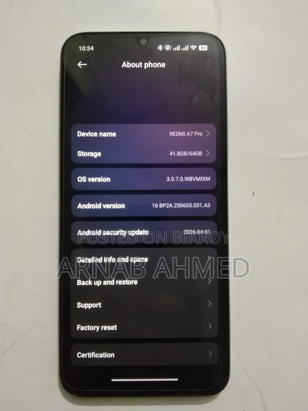 New Xiaomi Redmi A7 Pro 64 GB Blue