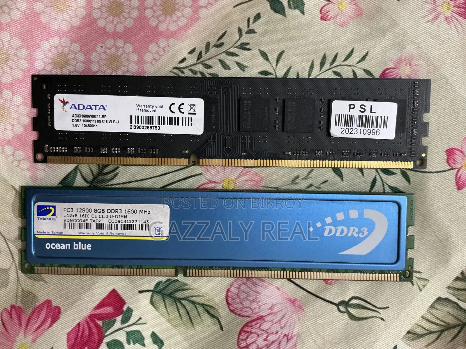 16GB DDR3 Desktop RAM | 2×8GB 1600MHz | Adata Twinmos