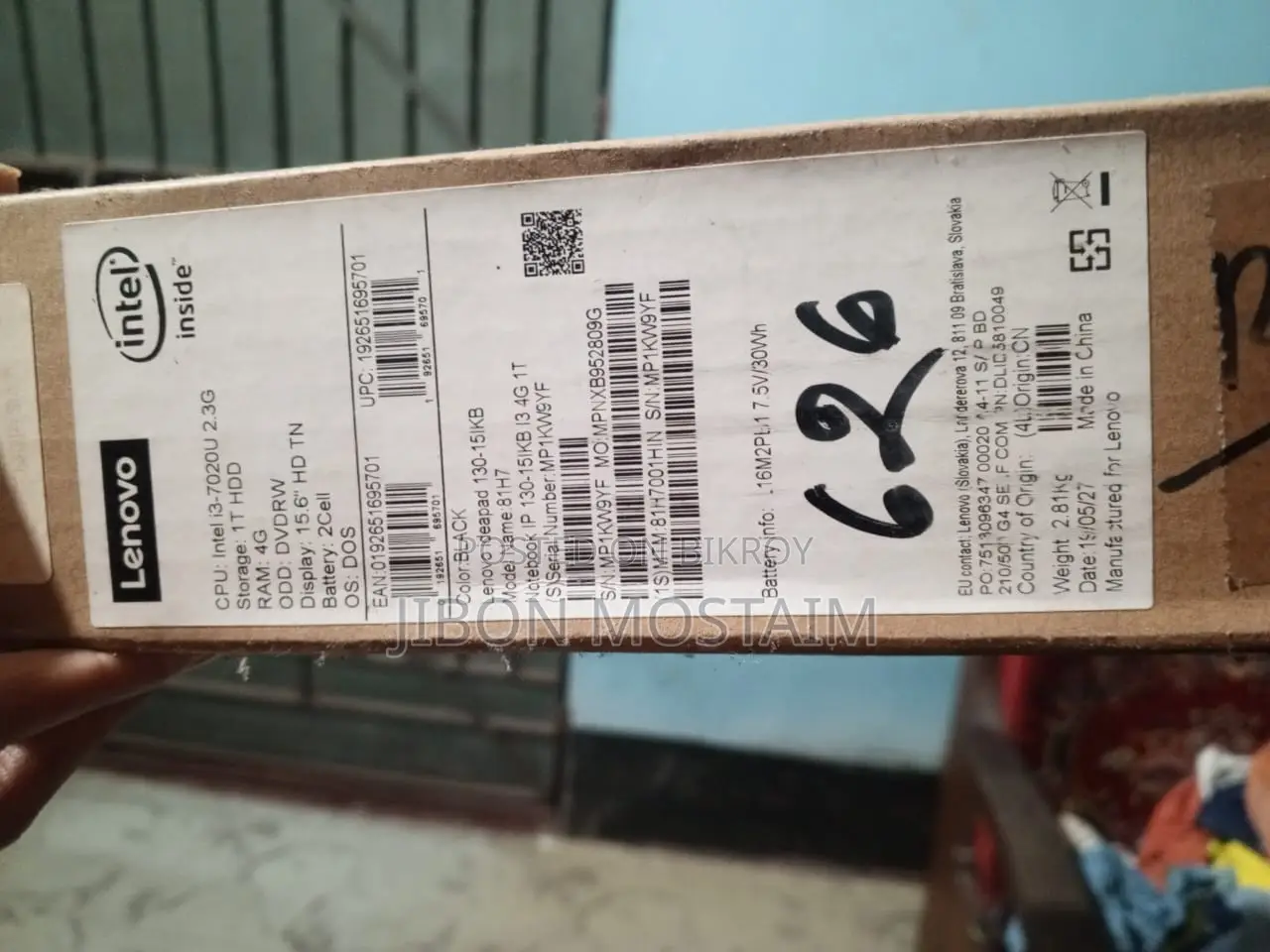 Laptop Lenovo Ideapad 3 4GB Intel Core I3 HDD 1T